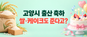 고양시 탄생축하 쌀·케이크 선물의 신청 대상과 출생신고 후 3개월 신청기한 안내