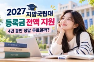 2027 지방국립대 등록금 전액 지원 4년 동안 정말 무료일까?