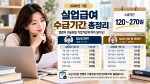 2026년 실업급여 수급기간 총정리