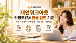개인워크아웃 신청조건과 90일 이상 연체 기준, 원금 감면 및 신청방법 안내