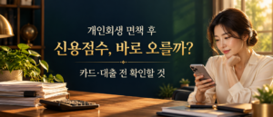 개인회생 면책 후 신용점수, 바로 오를까? 카드·대출 전 확인할 것