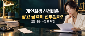 개인회생 신청비용의 인지대·송달료·대리인 보수 비교 안내