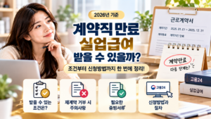계약직 만료, 실업급여 받을 수 있을까_