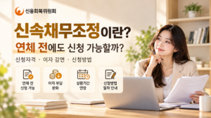 신속채무조정 연체 전 신청자격과 이자 감면, 신청방법 안내