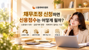 채무조정 신청 후 신용점수 변화와 신용카드 이용, 신용회복기간 안내