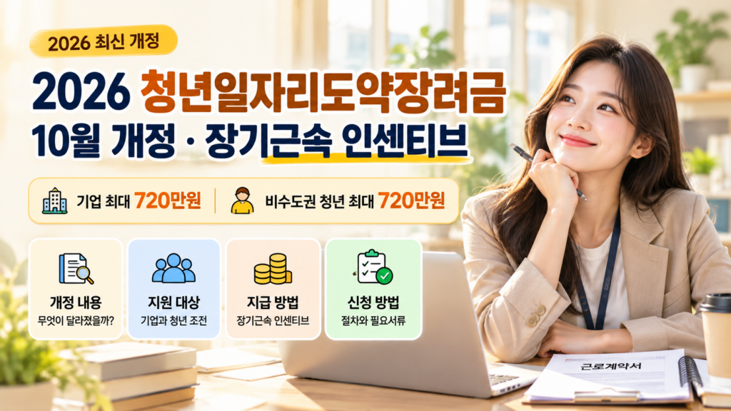 청년일자리도약장려금 개정 안내