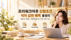 프리워크아웃 신청조건과 이자 감면 혜택, 연체기간 및 신청방법 안내